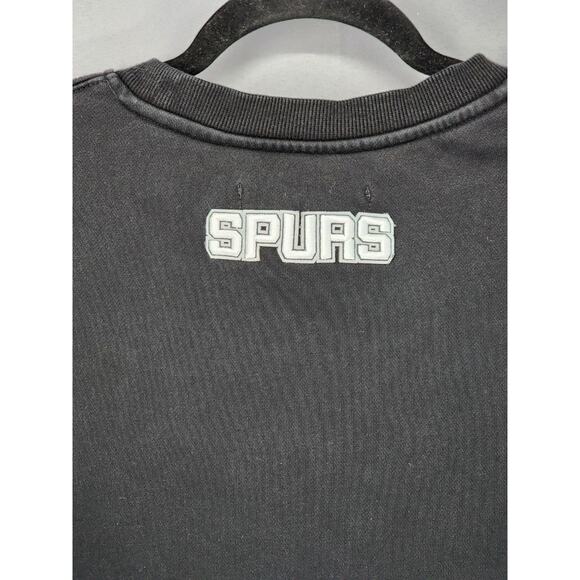 San Antonio Spurs Sweatshirt Womens XL Black NBA Basketball Cropped Crewneck - Picture 3 of 16